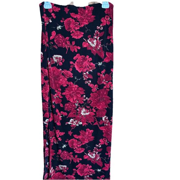 Jaclyn Smith Classic Vintage Y2K Floral Red/Black  Maxi Skirt Size S Whimsigoth - Picture 4 of 10